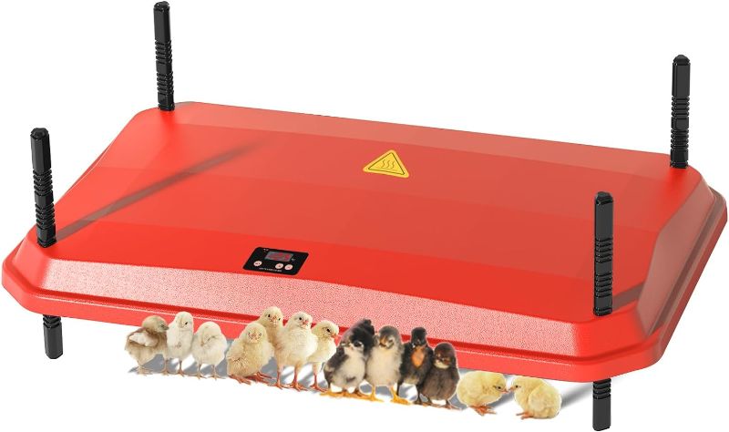 Photo 1 of 16 x 24 Inch Chicken Brooder Heater Adjustable Height and Temperature Chick Brooder for Chicks or Ducklings 66w Brooder Heater Plate for up to 50 Chicks Heating Incubator Supplies
