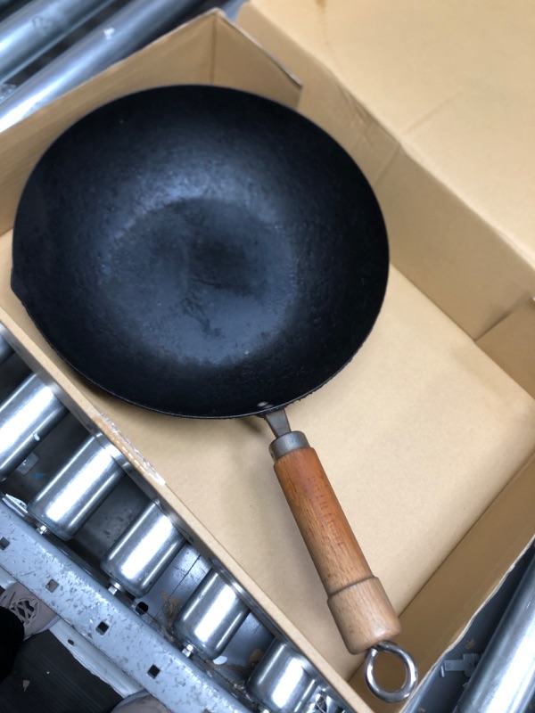 Photo 2 of ??????(Riverlight) River Light Iron Frying Pan, Kyoku, Japan, 11.8 inches (30 cm), Induction Compatible, Wok, Made in Japan 30cm Single Item fried pot