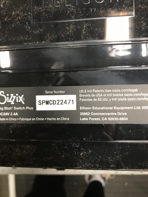 Photo 3 of Sizzix Big Shot Switch Plus (Black) Inspired by Tim Holtz, Electric Die Cutting and Embossing Machine (9-inch Opening), 665300 Big Shot Switch Plus Machine (Black) Inspired By Tim Holtz Big Shot Plus