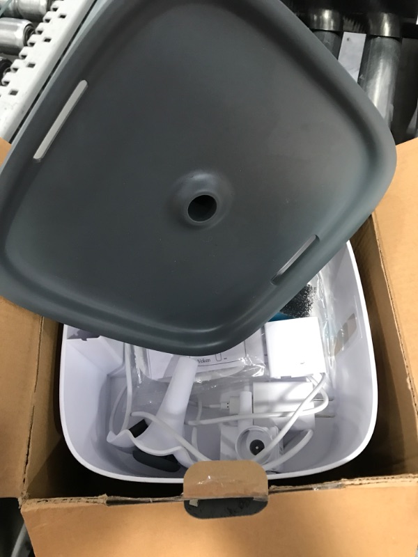 View 2 of Veken 95oz/2.8L Pet Fountain, Automatic Cat Water Fountain Dog Water Dispenser with Smart Pump for Cats, Dogs, Multiple Pets (Grey, Plastic) Grey 95oz - Plastic