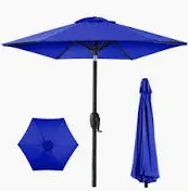 Photo 1 of 8ft Beach Patio Umbrella, Blue