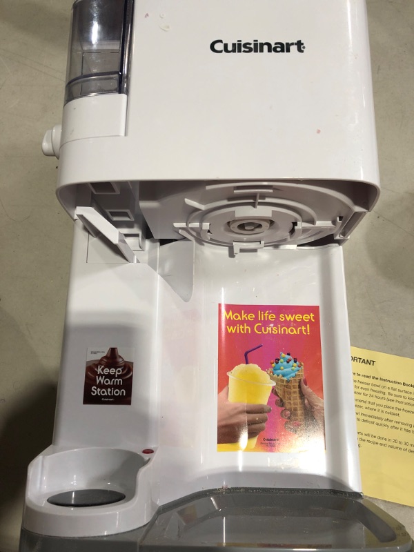 Photo 2 of (used)(see all images) Cuisinart Soft Serve Ice Cream Machine- Mix It In Ice Cream Maker for Frozen Yogurt 