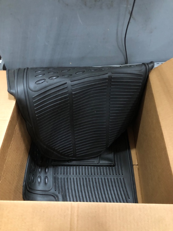 Photo 1 of Heavy Duty Rubber Front and Rear Truck Sedan SUV Floor Mats (Black)