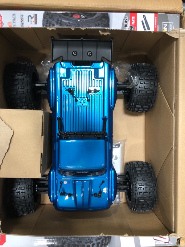 Photo 2 of ARRMA RC Truck 1/10 Outcast 4X4 4S V2 BLX Stunt Truck RTR (Batteries and Charger Not Included) Blue, ARA4410V2T2
