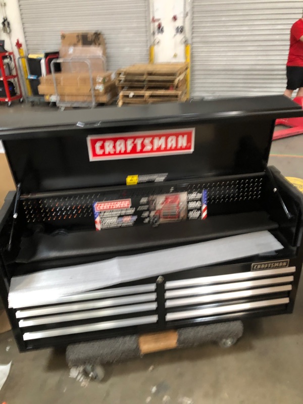 Photo 3 of Craftsman S2000 52 in. 8 drawer Steel Tool Chest 24.7 in. H X 16 in. D