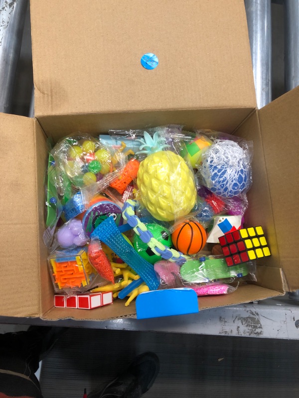Photo 1 of 76 Pack Sensory Fidget Toys Set, Stress Relief and Anti-Anxiety Bundle Sensory Toys for Kids Adults, Cool Fidget Packs with Mochi Squishy, Magic Rainbow Ball, Motion Timer, Flippy Chain,Stress Ball...
