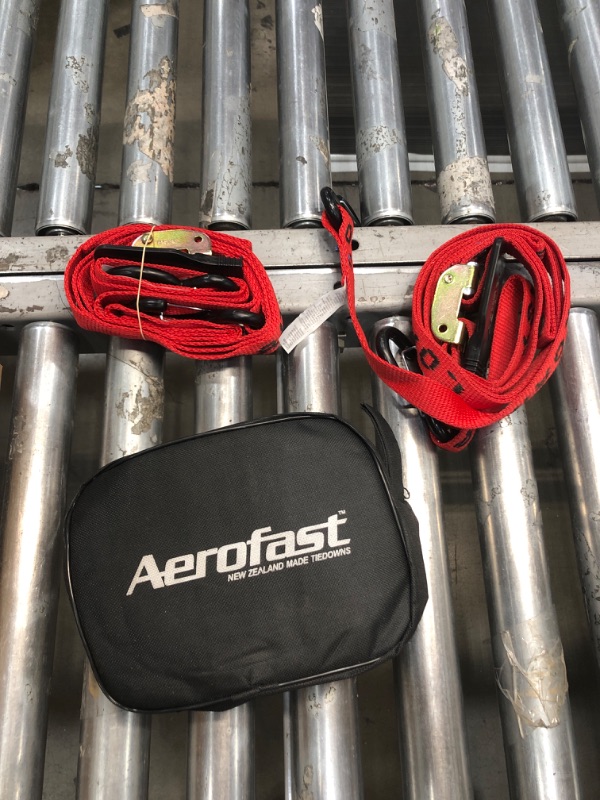 Photo 2 of 2 Packs Double Motorcycle Tie Down Bundle - Aerofast 1.5" x 8" Heavy Duty Tiedown with Soft Loop & Swivel Carabiner 