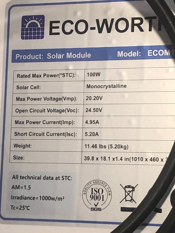 Photo 3 of 2 pack solar panels