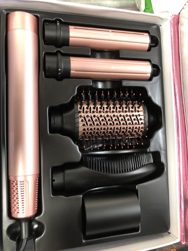 Photo 2 of Brightup Hair Dryer Brush with 110,000 RPM High-Speed Brushless Motor, Negative Ionic Blow Dryer for Fast Drying, 5 in 1 Professional Hot Air Wrap Styler for Curling Volumizing Straightening & Styling