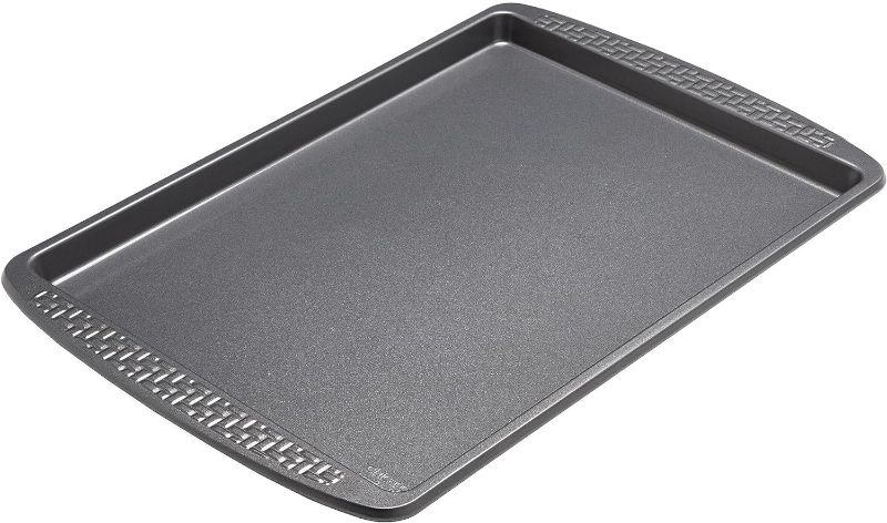 Photo 1 of ***SIMILAR TO STOCK PHOTO*** Chicago Metallic Everyday Non-Stick Large Baking Cookie sheet. Perfect for making cookies, one-pan meals, roasted vegetables, and more Gray Measures 18L x 13W Inches
