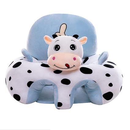 Photo 2 of Baby Learning Seat Soft Animal Shaped Chair for Infants, Safe, Stable, Cute Design, Supports Sitting Practice (Cows)
