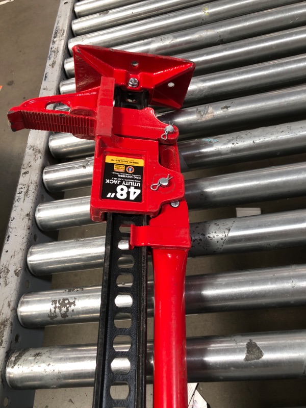 Photo 2 of BIG RED TR6501B Torin 48" Ratcheting Off Road Utility Farm Jack, 3 Ton (6,000 lb) Capacity, Red