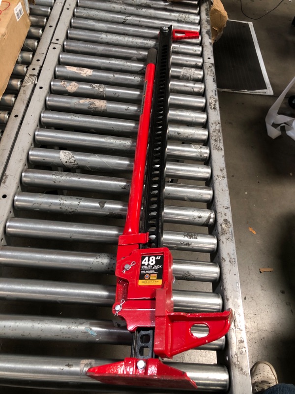 Photo 3 of BIG RED TR6501B Torin 48" Ratcheting Off Road Utility Farm Jack, 3 Ton (6,000 lb) Capacity, Red