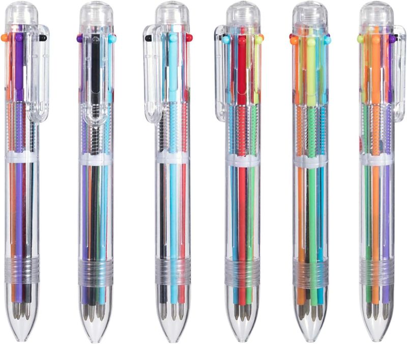 Photo 1 of favide 22 Pack 0.5mm 6-in-1 Multicolor Ballpoint Pen,6-Color Retractable Ballpoint Pens for Office School Supplies Students Children Gift,Kids Party Favors