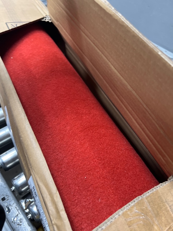 Photo 2 of 3ft x 15ft Extra Thick Red Carpet redcarpet for Party, Wedding and Events Decorations, Red Runner, Not Slip Aisle Rug, Long Term use