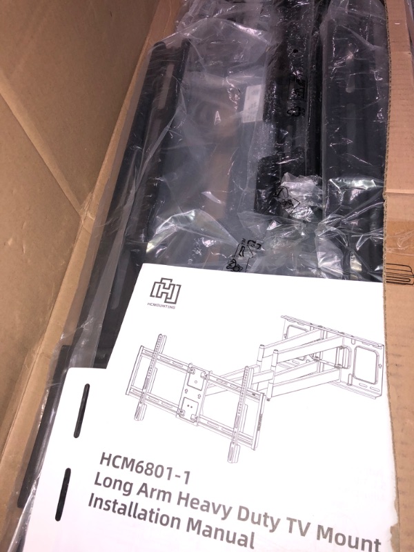 Photo 3 of HCMOUNTING Heavy Duty Long Dual Arm TV Wall Mount Holds up to 179 lbs