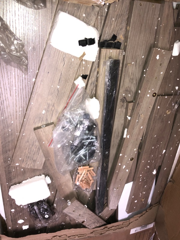 Photo 1 of HOOBRO Coffee Table, Farmhouse Coffee Table for Living Room, 2-Tier Center Table with Storage Shelf, X Design Metal Side Frame, Easy Assembly, for Apartment, Reception Room, Greige BG10KF01