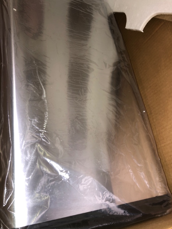 Photo 1 of iTouchless 13 Gallon Stainless Steel Touchless Trash Can with AC Adapter Platinum Limited Edition, Odor Control System Kitchen Bin