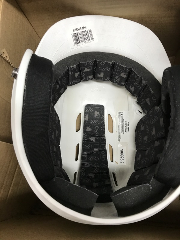 Photo 1 of Rawlings | R16 VELO Baseball Batting Helmet | Matte | Junior & Senior Sizes | Multiple Styles Senior Matte White