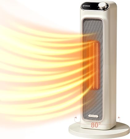 Photo 1 of 25" Large Space Heater for Indoor Use,Fast Quiet Heating Portable Electric Heater, 80°Oscillating Room Heater for Office, Garage, Bedroom (HP15241-G-1)
