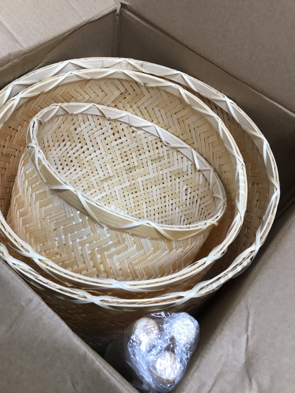 Photo 1 of 3-pk small woven baskets