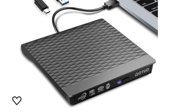 Photo 1 of External DVD Drive for USB 3.0 Type C, Portable DVD Write CD Burner RW ROM Optical Drive Player Reader Disk Disc with Laptop Desktop PC Windows 11/10/8/7, Mac Pro/Air MacBook, Linux