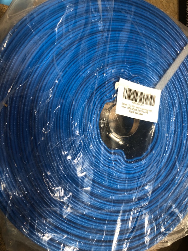 Photo 2 of 1 1/2 IN x 100 FT Pool Backwash Hose, Heavy Duty Flat Discharge Hose, Weather and Burst Resistant, Best Pool Hoses for Inground Pools, Pool Filter Hose & Pool Drain Hose 1 1/2 in x 100 feet Blue