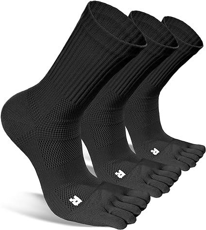 Photo 1 of JDQ TOE SOCKS RUNNING MED BLACK 