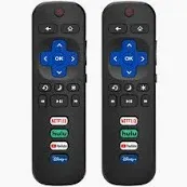 Photo 1 of (Pack of 2) Replacement Remote Control Only for Roku TV, Compatible for TCL Roku/Hisense Roku/Onn Roku/Philips Roku Smart TVs(Not for Stick and Box)