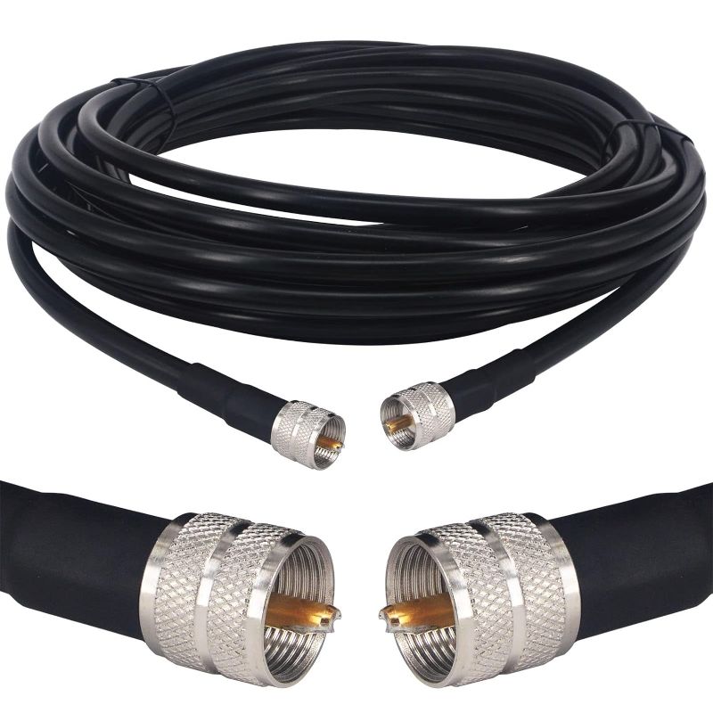 Photo 1 of BOOBRIE B-400 CB Coax Cable 32.8ft, PL259 UHF Male to UHF Male Connector Low Loss Coaxial BMR400 Cable UHF Jumper Cable for CB & Ham Radio,WiFi, SWR Meter,Antenna Analyzer