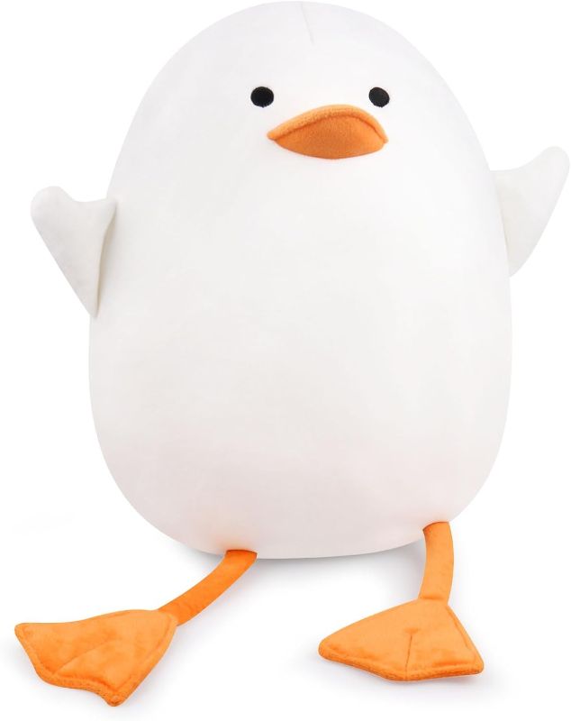 Photo 1 of Achwishap White Duck Plush Pillows,Duck Stuffed Animal,Unique Duck Hugging Pillow Plushy Toy,Kawaii White Duck Plushies,Squishy Duck Cuddle Pillow Hugging Cushion Doll for Gifts Girls Boys(13.7”White)
