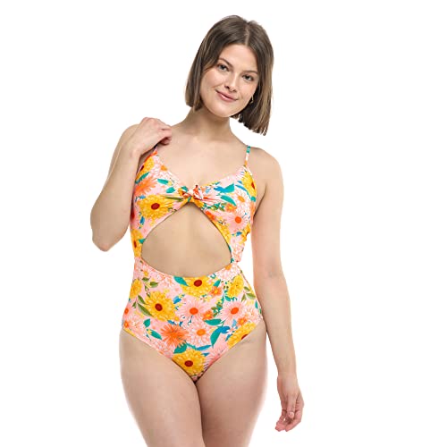 Photo 1 of Eidon Women's Standard Paris One Piece Retro Styled Swimsuit, Sanctum Floral, Medium
