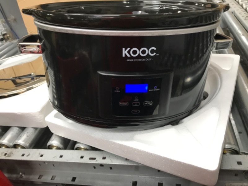 Photo 2 of [NEW LAUNCH] KOOC 8.5-Quart Programmable Slow Cooker, Larger than 8 Quart, More Practical than 10 Quart, with Digital Countdown Timer, Free Liners Included for Easy Clean-up, Black, Oval…
