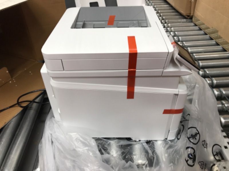 Photo 1 of HP Color LaserJet Pro M283fdw Wireless All-in-One Laser Printer, Remote Mobile Print, Scan & Copy, Duplex Printing, Works with Alexa (7KW75A), White
