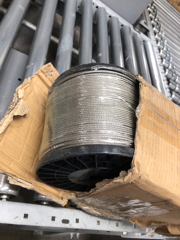 Photo 2 of 1000FT 1/8 Stainless Steel Cable for Deck Cable Railing System,Premium T316 Aircraft Cable Kits,7x7 Strands Construction Braided Stainless Wire, 1/8 inch Wire Rope Cable with a Cutter,DIY Balustrades 1/8" 7x7 1000FT With Cutter 1