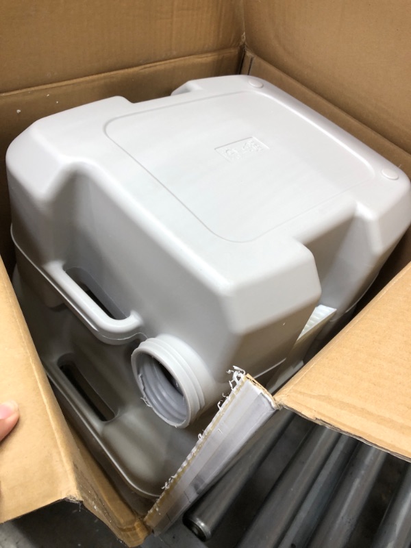 Photo 2 of Portable Toilet Camping Porta Potty - 5 Gallon Waste Tank - Durable, Leak Proof, Flushable Easy to use RV Toilet With Detachable Tanks for Effortless Cleaning & Carrying, for Travel, Boating and Trips