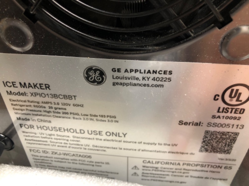 Photo 5 of GE Profile Opal 2.0 | Countertop Nugget Ice Maker | Ice Machine with WiFi Connectivity | Smart Home Kitchen Essentials | Black Stainless Black Stainless Ice Maker