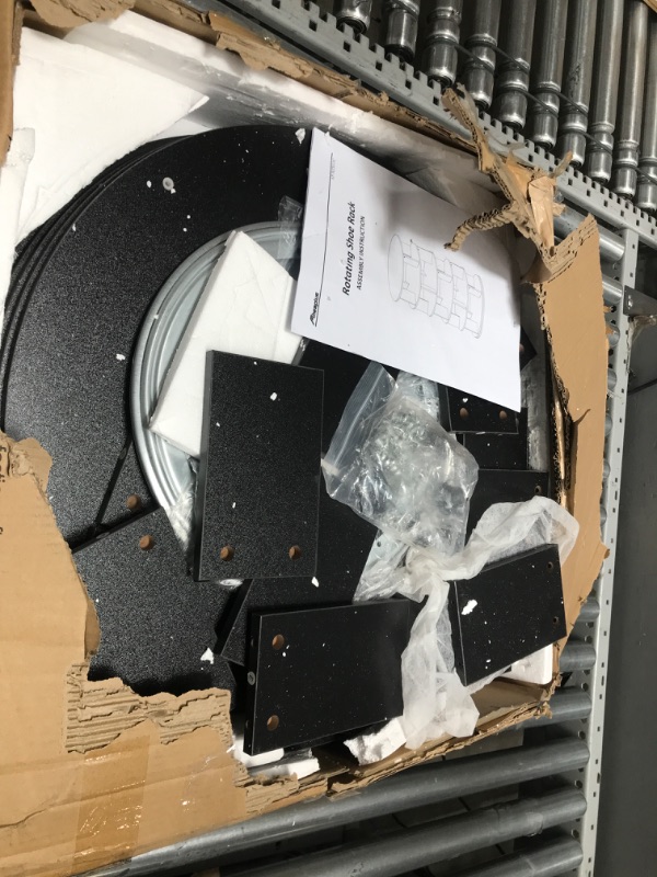 Photo 1 of Aheaplus Rotating Shoe Rack, 5-Tier Wood Shoe Organizer for Closet, 360° Spinning Shoe Rack Tower Space-Saving Shoe Storage Shelf for Entryway, Garage, Bedroom, Black