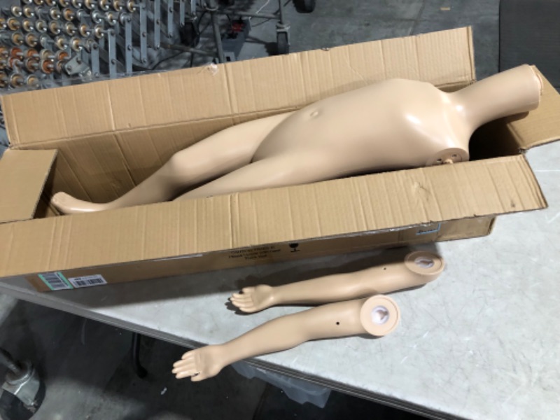 Photo 2 of ***USED - MISSING HEAD - OTHER PARTS LIKELY MISSING AS WELL***
43.3" Height Child Mannequin Full Body Realistic Adjustable Detachable Manikin Display Head Turns Dress Form W/Metal Base