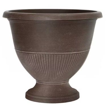 Photo 1 of 15 in. Rene Bark Brush Plastic Urn
6 pack 