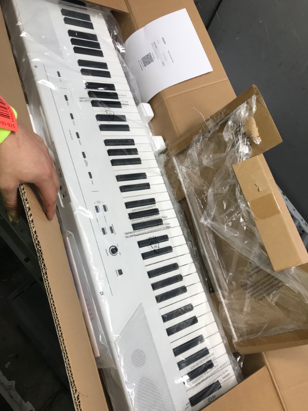 Photo 2 of Alesis Recital – 88 Key Digital Piano Keyboard with Semi Weighted Keys, 2x20W Speakers, 5 Voices, Split, Layer and Lesson Mode, FX and Piano Lessons Recital White Piano Only