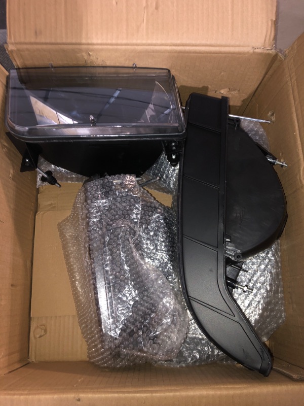 Photo 2 of (READ FULL POST) DNA MOTORING HL-OH-F15092-6P-BK-CL1 Black Housing Headlights Replacement Compatible with 92-96 F150 F250 F350/Bronco Black / Clear OEM Style