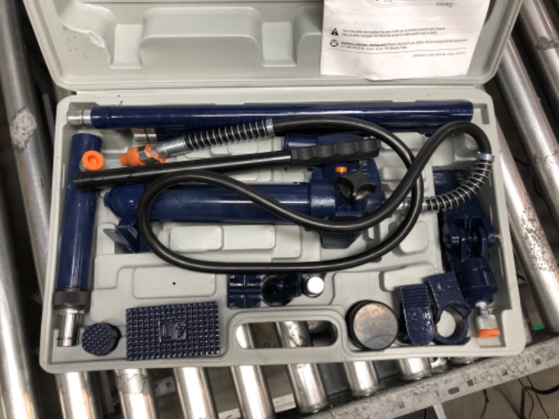 Photo 2 of TCE TCE70401 Torin Portable Hydraulic Ram: Auto Body Frame Repair Kit with Blow Mold Carrying Storage Case, 4 Ton (8,000 lb) Capacity, Blue