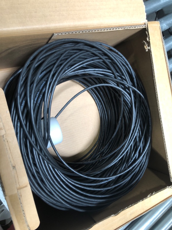 Photo 1 of CAT5e Plenum (CMP) Cable, 1000FT | 24AWG 4Pair, 350MHz Solid Network Cable Unshielded Twisted Pair (UTP), Available in Blue, White, Gray Color (Blue)