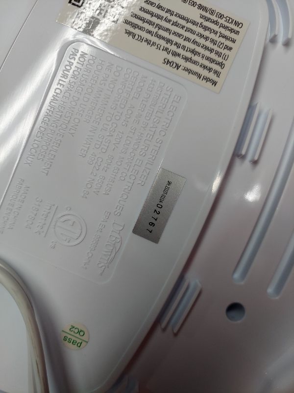 Photo 3 of ***USED - DIRTY - POWERS ON - UNABLE TO TEST FURTHER***
Dr. Brown's Deluxe Electric Baby Bottle and Pacifier Sterilizer Deluxe Sterilizer