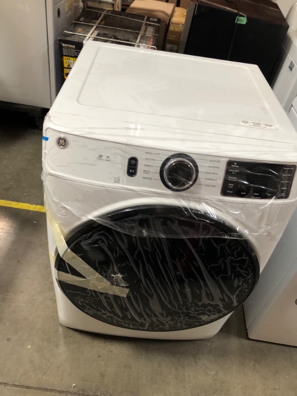 Photo 1 of GE 7.8-cu ft Stackable Smart Electric Dryer (White) ENERGY STAR
