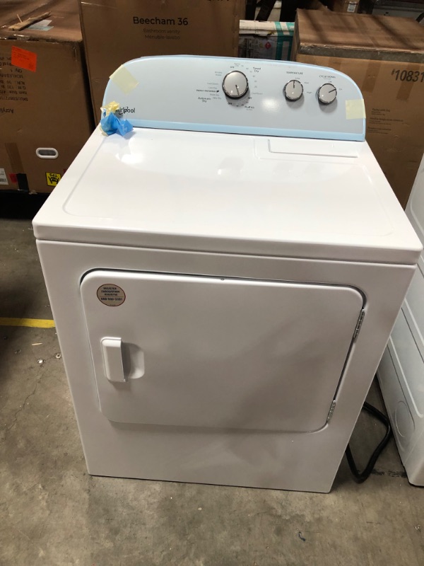 Photo 2 of Whirlpool 7-cu ft Electric Dryer (White)
