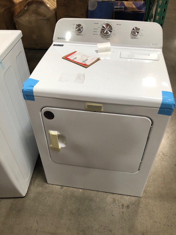 Photo 2 of Maytag 7-cu ft Electric Dryer (White)
