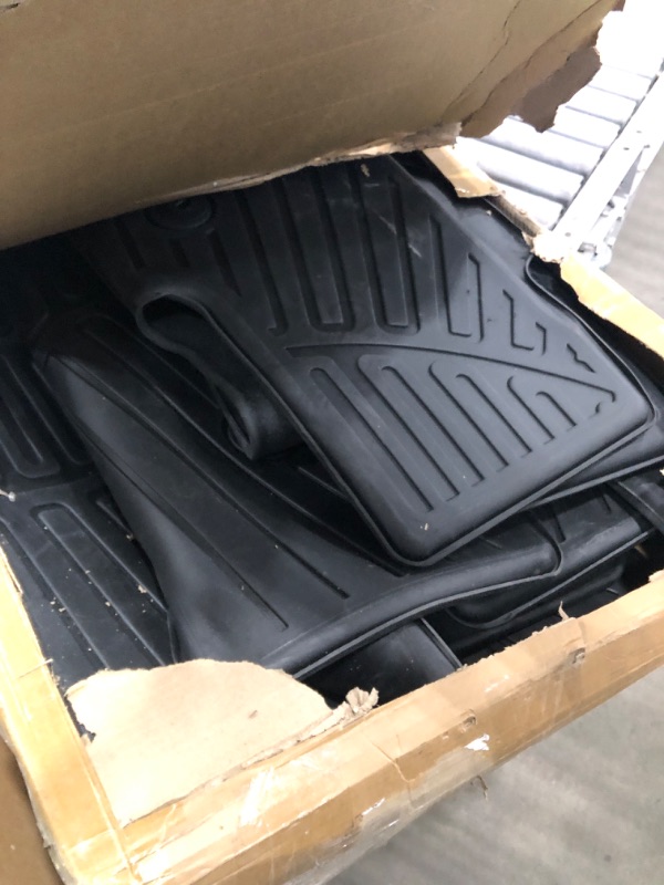 Photo 3 of Floor Mats&Trunk Mat for KIA EV9 2024 6 Seats-2 Row Bucket Seats?Not Fit for 7-Seats Version?, 1st & 2nd & 3rd Rows Full Set,TPE All Weather Protection Car Floor Liners Accessory