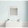 Photo 1 of 23.5 in. W x 28.5 in. H Rectangular PS Framed Wall Bathroom Vanity Mirror in White
